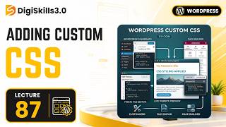 Development: Adding Custom CSS in a Website | WordPress | Lec 87 | DigiSkills 3.0