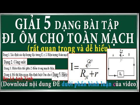 Phương pháp giải bài tập về định luật ôm với toàn mạch
