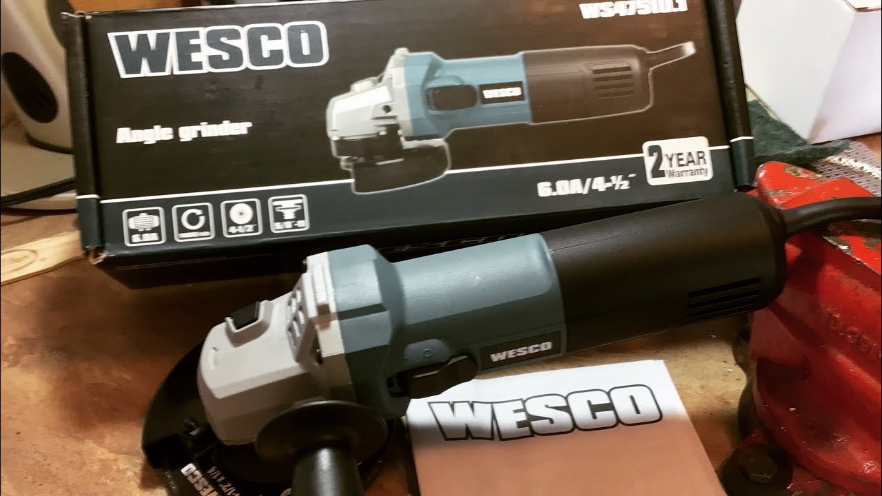 Honest Review Of The $30.00 WESCO 6.0 Amp Right Angle Grinder, Awesome!