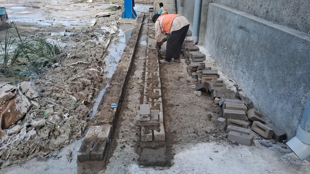 How to drain work from bricks. @Civilenggbyravikumarverma #drain # ...