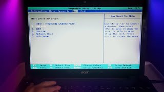 Как зайти и настроить BIOS ноутбука ACER Aspire для установки WINDOWS с флешки