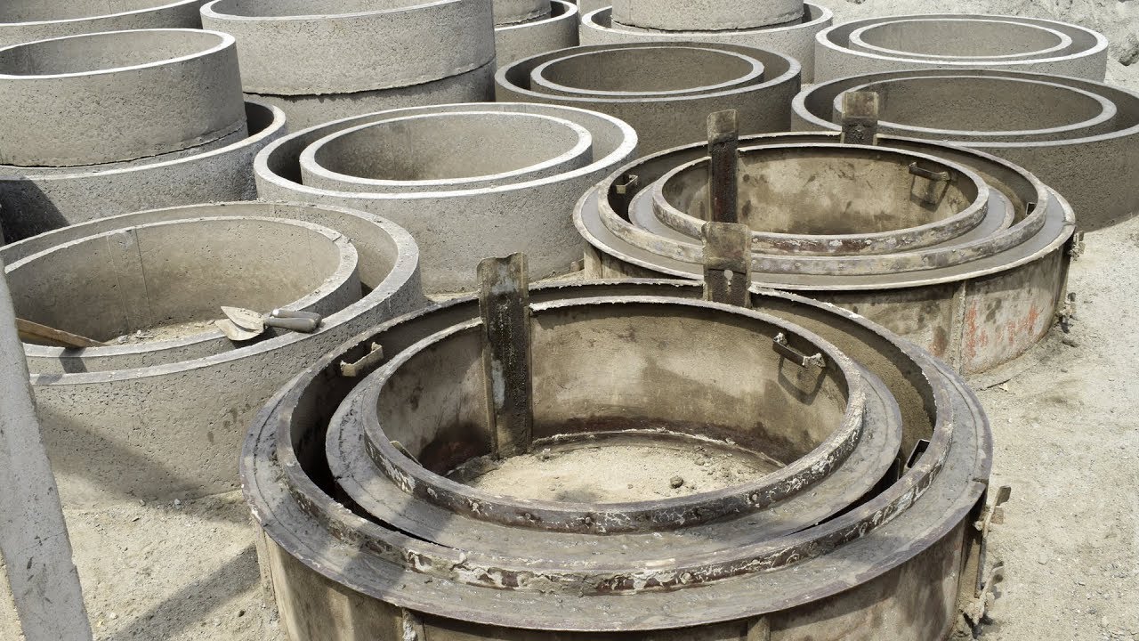 Concrete Rings for Draw-wells Stock Image - Image of circles, outdoors:  51987587