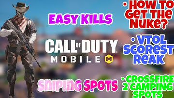 How to Get The NUKE (Nuclear Bomb) | VTol Scorestreak | Best Sniping Spots in Crossfire | COD Mobile