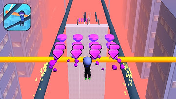 Satisfying Mobile Game Roof Rails Top Free Gameplay Walkthrough All Levels Big Update Max Speed Run