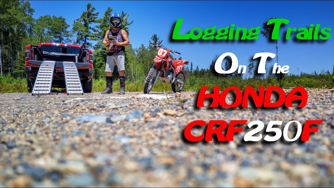 Riding Some Logging Road Trails On The Honda CRF250F - Emperor Skid