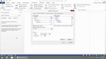 How to Create Table of Contents in Word 2013
