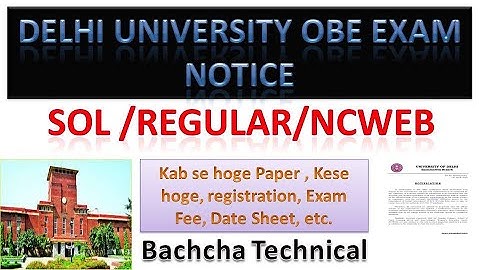 DU OBE MAY/JUNE 2021 | Exam Form Released for Regular & NCWEB Student