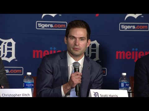 Introductory press conference for Scott Harris, president of baseball operations for Detroit Tigers - YouTube