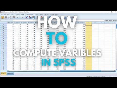 How to Compute Variable in Spss l How to Compute Variable in Spss l How to Compute Variable