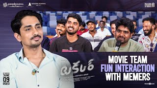 Hero Siddharth Fun Interaction With Memers | Takkar | Manastars