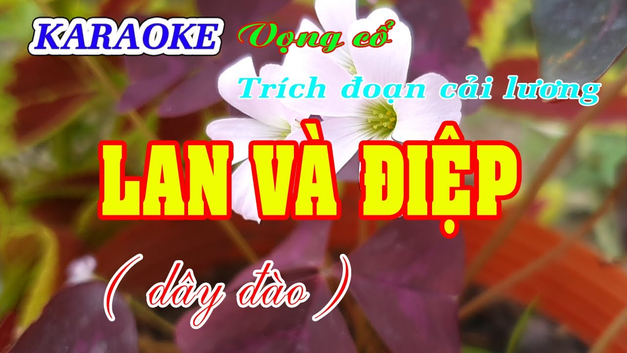 Karaoke  Trích Đoạn Cải Lương _ LAN VÀ ĐIỆP ( Nam Xuân, VC 4,6, Dây Đào )