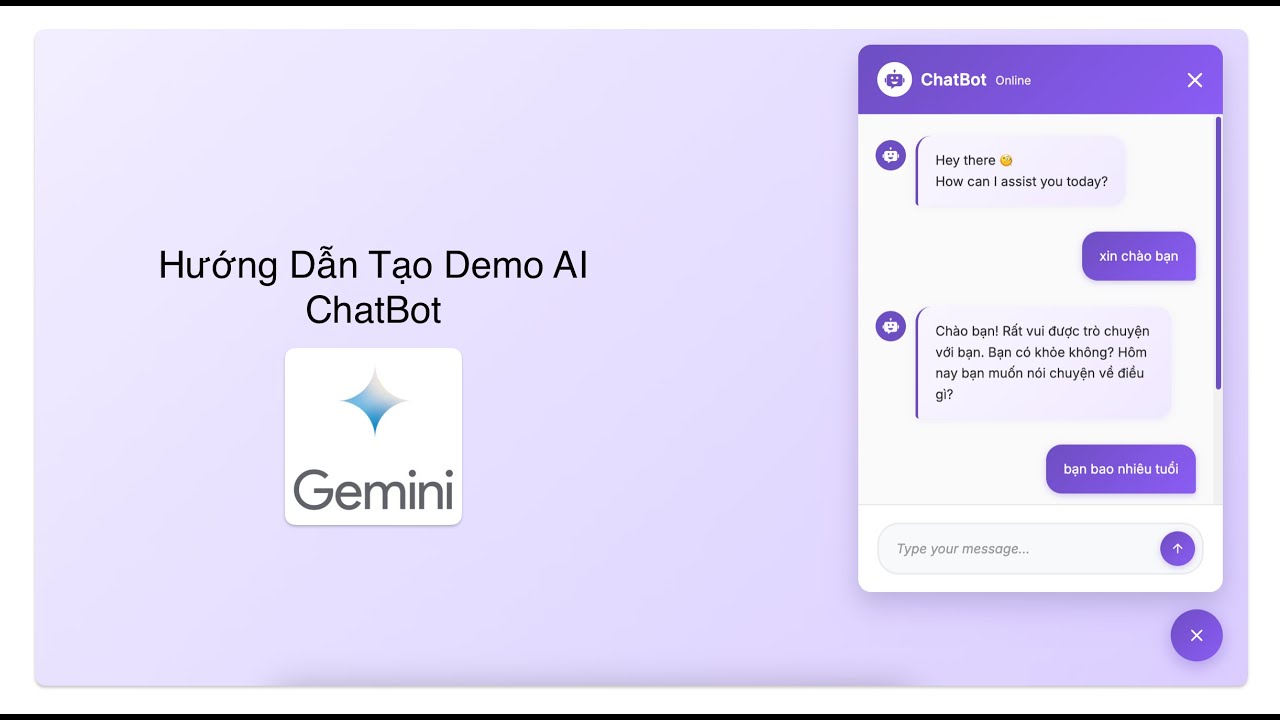 Hướng Dẫn Tạo Demo AI ChatBot Bằng React + Vite và Gemini API (Google ...
