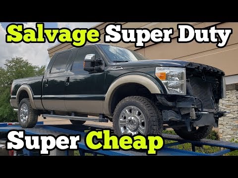 I Bought a TOTALED Ford F250 at Salvage Auction and Rebuilt Most of it in a Few Hours!