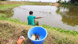 Fishing Video || The fishing scene in the village is very attractive and mind blowing | Fishing 2024