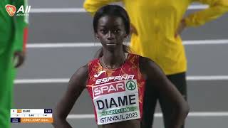 Fatima Diame (Spain) Long Jump - European Indoor 2023 Qualifying Round