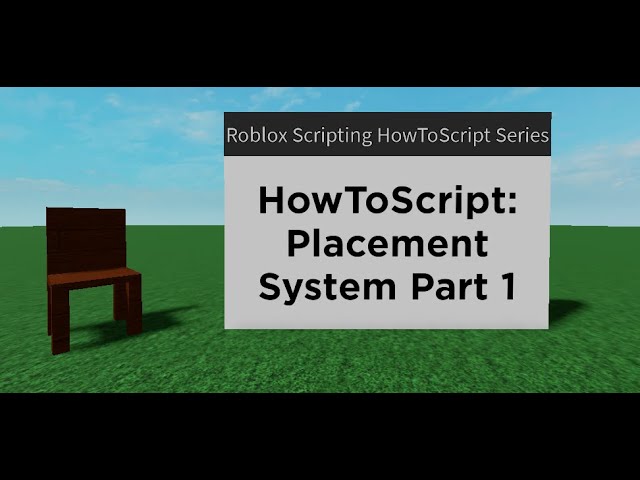 Placement System Tutorial - P1 (Roblox Studio) 