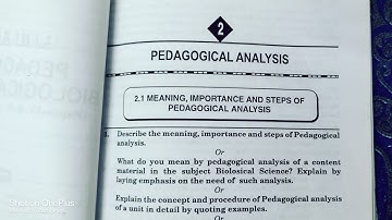 Pedagogical analysis#unit 2 of biological science # b ed 1 year