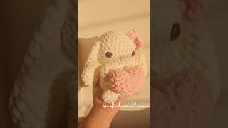 Bunny with heart 💖💓 #crochet #crochetamigurumi #crochetplushie #smallbusinessindia