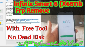 Infinix Smart 6 Frp Baypass Android 11 Letest Security 2022|X6611B google account remove|Free tool