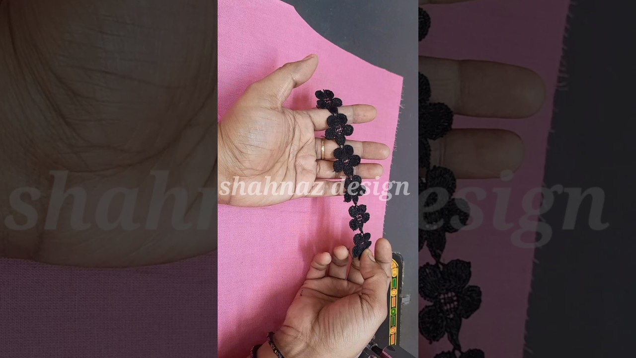 flower lace neck design ideas/neck design tutorial 