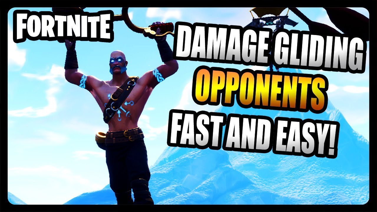 "Damage gliding opponents" FASTEST and EASIEST Way! (Fortnite Season 10