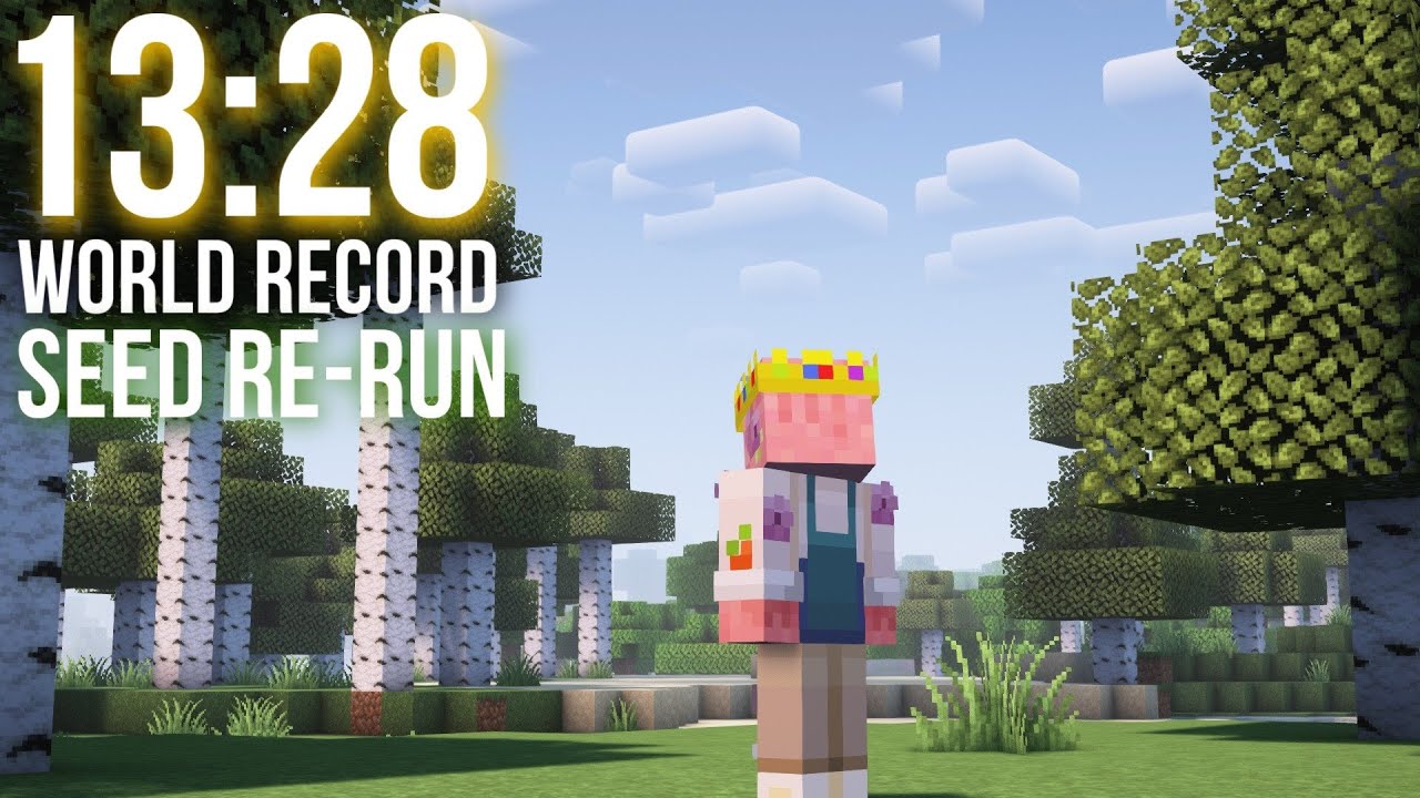 World Record seed Re-run [ Minecraft speedrun ] Mooping001 - YouTube