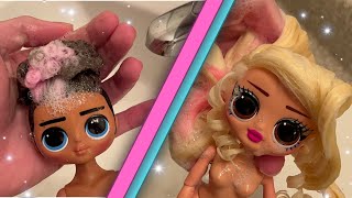 Giving two lol surprise omg dolls makeovers (the sequel) tough dude and pink chick | Zombiexcorn