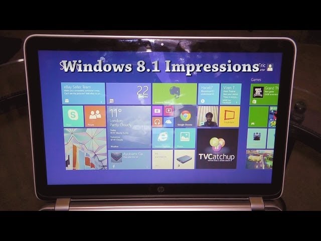 HP Pavilion 15 TouchSmart Windows 8.1 Impressions - YouTube