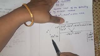 Find The Square Root Of The Following Polynomial By Division Method 121X⁴-198X³-183X²216X144