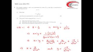FP1.4  Complex Number Geometry