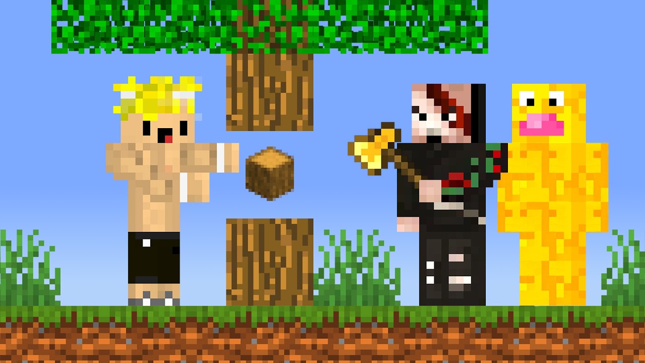 Trolleé a Mi Amigo con Minecraft Pero TODO es 2D