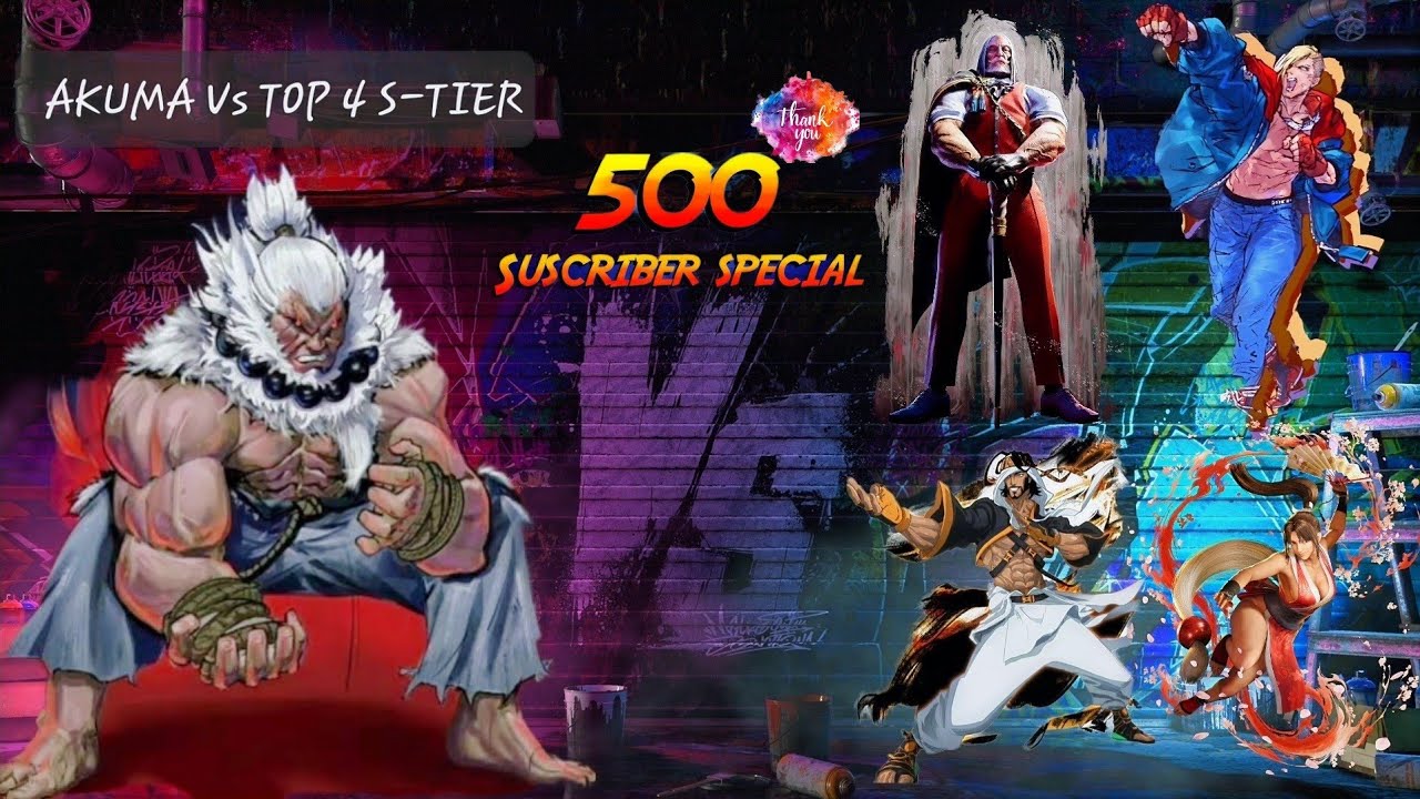 [SF6] Akuma Cooking Top 4 (ED+MAI+JP+RASHID) | 500 SUBS SPECIAL