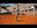 Mathieu Chardy Hitting 2014 COURT LEVEL VIEW