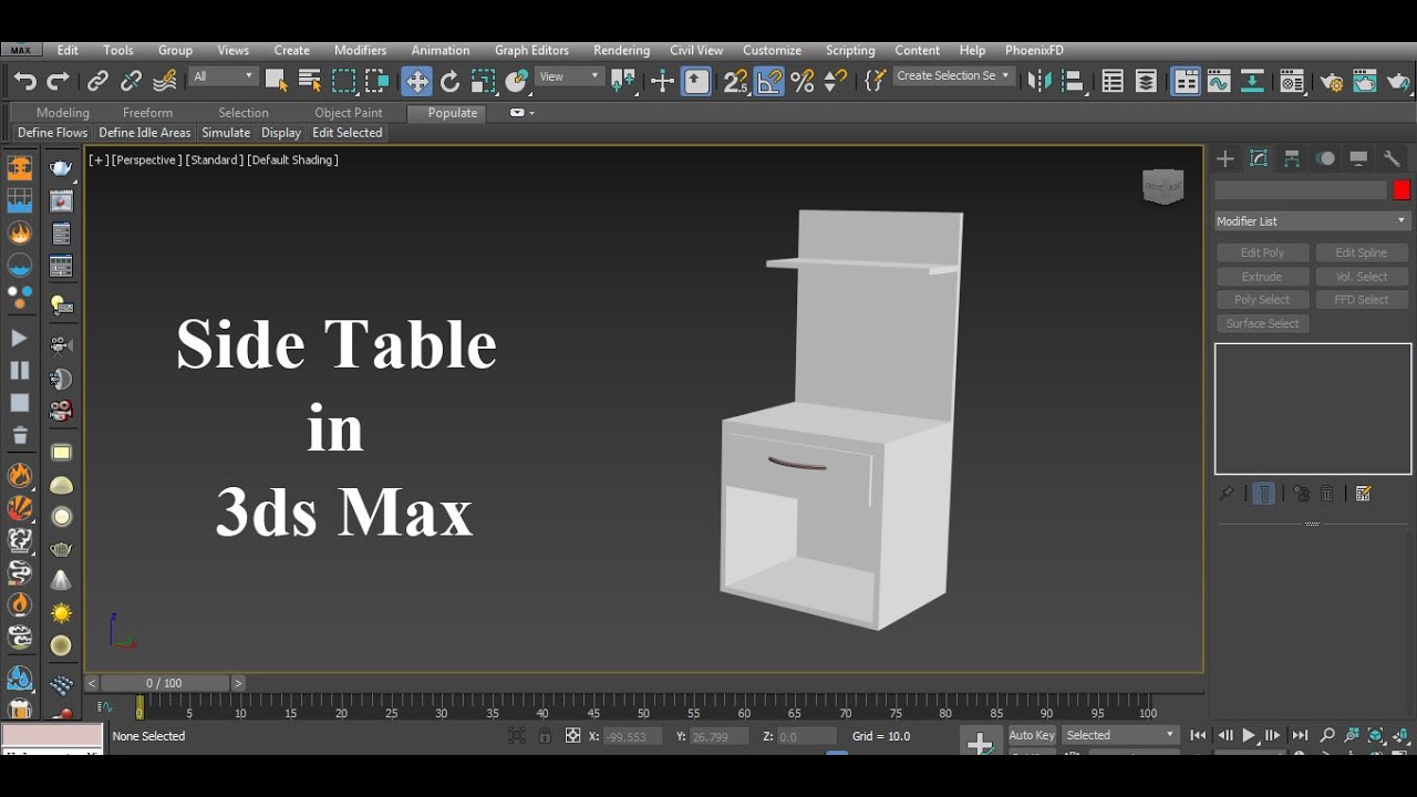 Side table in 3d max | side table modeling in 3ds max | side table ...