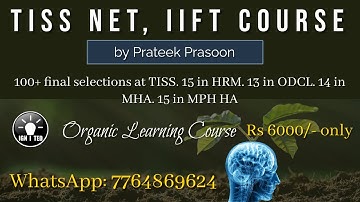 TISS NET 2023 COURSE | IIFT | CMAT| by Prateek Prasoon