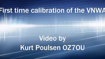 First time calibration