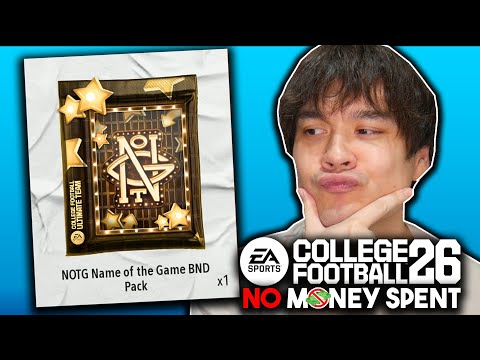 I Finished the NOTG EVENT on NO MONEY SPENT College Football 26!