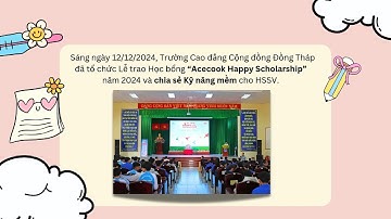 20 sinh viên Trường Cao đẳng Cộng đồng Đồng Tháp nhận học bổng “Acecook Happy Scholarship” năm 2024