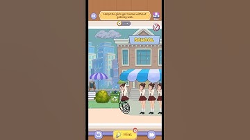 Brain Fever: Puzzle Game - Level 38 - Help the girls get home without getting wet.