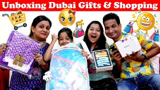 Unboxing Dubai Gifts & Shopping 🛍️ | Dubai Shopping | Dubai Gifts | Cute Sisters