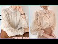 Cotton Lace Summer Blouse And Top/Most Beautiful Edwardian Evening Party Wear Lace Top Shirts