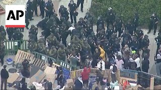 Police Clashes With Protesters At The University Of California, Irvine