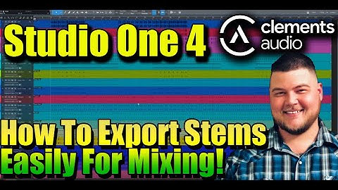 Studio One 4 How To Export Stems Easily For Mixing
