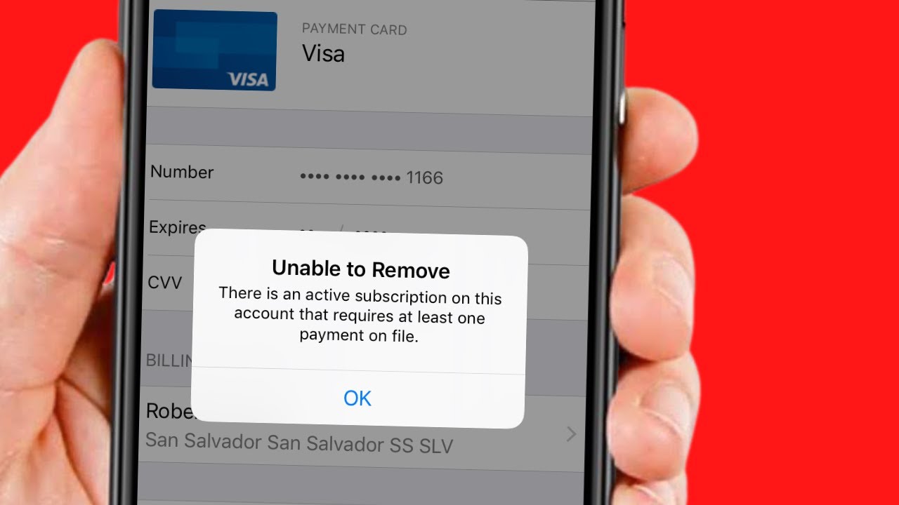 Unable to remove payment method iPhone | Unable Remove Payment method