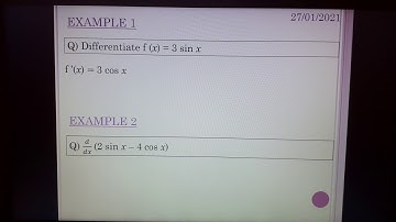 Higher Maths Further Calculus - Differentiation & Integration of Sin x and Cos x