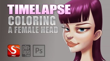 Autodesk Sketchbook Pro Timelapse : Quick Coloring Of A Head