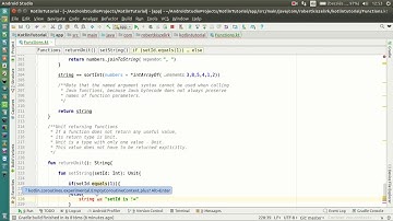 Android Kotlin Tutorial #123 - Functions - Unit-returning functions