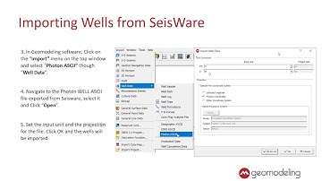 How to Import Well Data From SeisWare Project