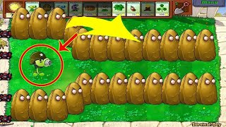 Plants vs Zombies Hack - 1 Gatling Pea vs Tall Nut vs 99 Zombie