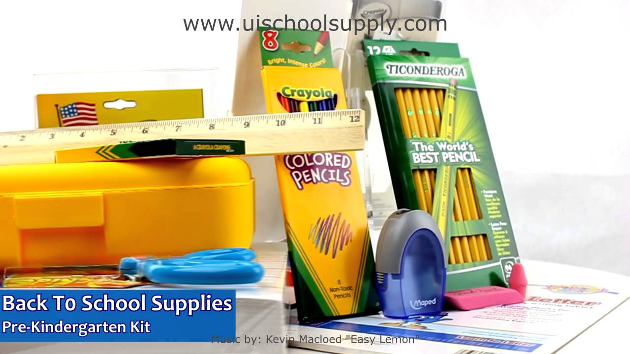 Back To School Supplies PreKindergarten Kit by Utah Idaho YouTube